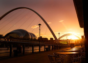 Millennium Bridge tilts suspended